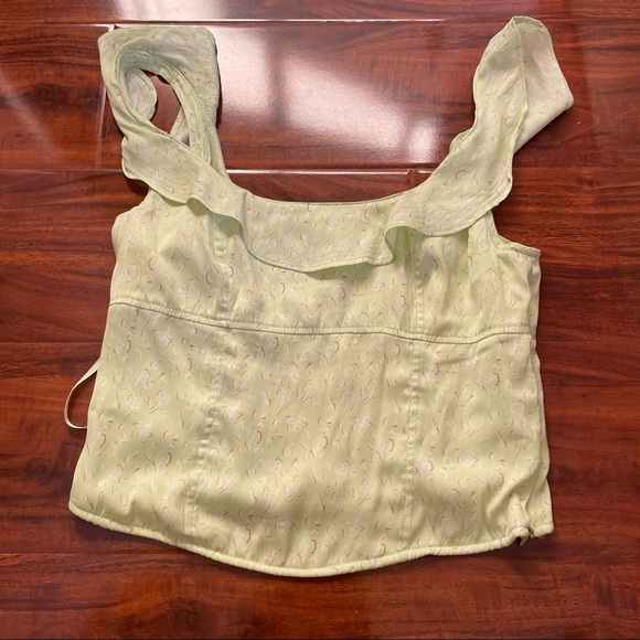 Satin Lime green Free people Top - Picture 3 of 4